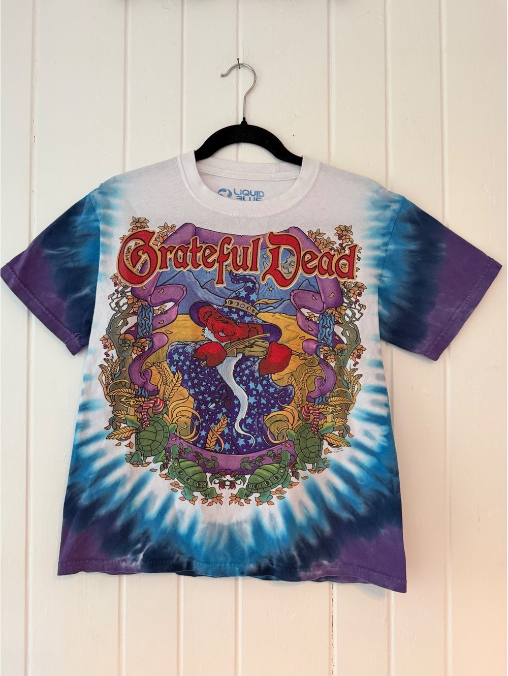 Grateful Dead Tie-Dye T-Shirt Liquid Blue Size Small Terrapin Moon Graphic
